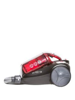 Hoover Rush Pets Ru70 Ru16001 Bagless Cylinder Vacuum Cleaner - Red/Black